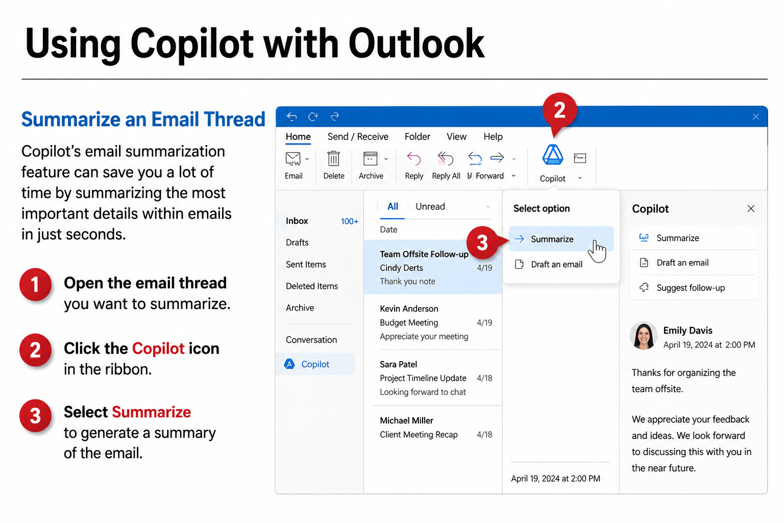 Using Copilot
with Outlook –
Facilitator Manual